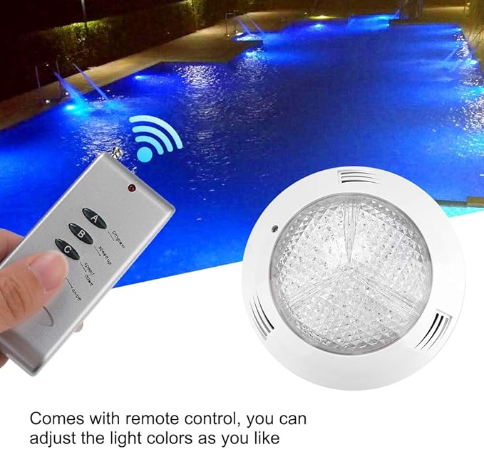 LUCES SUMERGIBLES CON CONTROL REMOTO, LUZ LA PARED LA PISCINA, AC12V 35W 360LED RGB IMPERMEABLE LUZ DE PISCINA LAMPARA SUBACUATICA MULTICOLOR PARA BAJO EL AGUA PAISAJE JARDIN FUENTES GRADO B