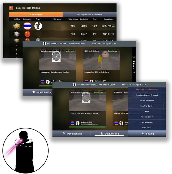 Cartucho De Entrenamiento LÃ¡ser De 45acp grado b