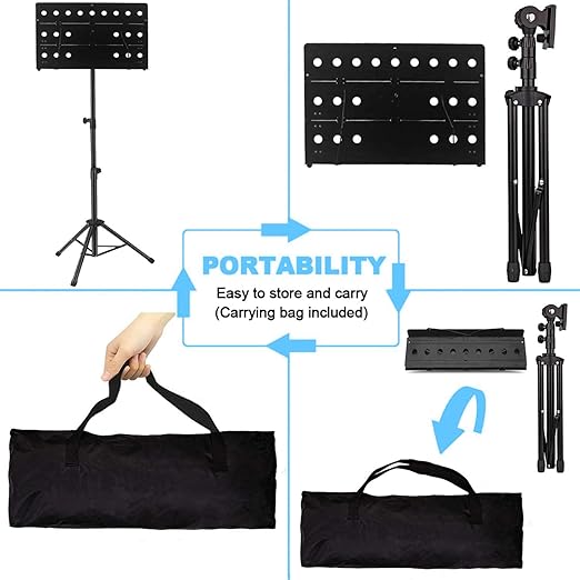 atril para partituras ajustable reforzado portátil plegable GRADO B