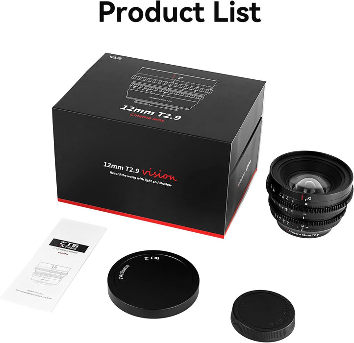 Lente De Cine 7artisans De 12 Mm T2.9 De Gran Apertura Y Gra 1
