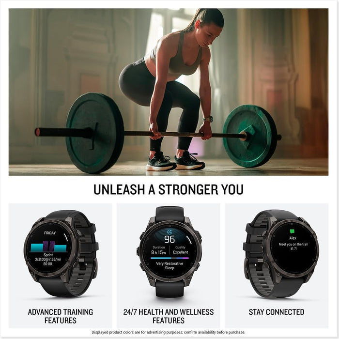 Monitor Garmin FÃ©nix 8 43mm Amoled Safiro Titanio GRADO A
