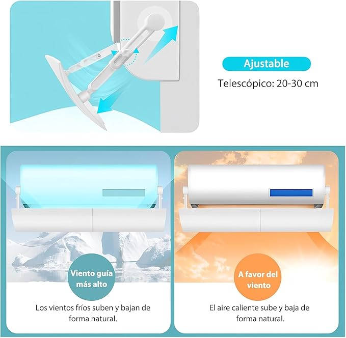 Deflector De Aire Acondicionado Retractil Viento Universal GRADO B