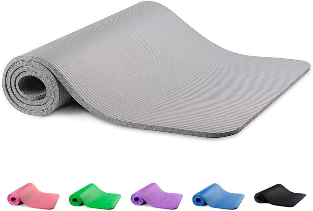 Tapete Yoga Pilates Fitness Ejercicio Portátil 10mm Grosor color NEGRO GRADO A