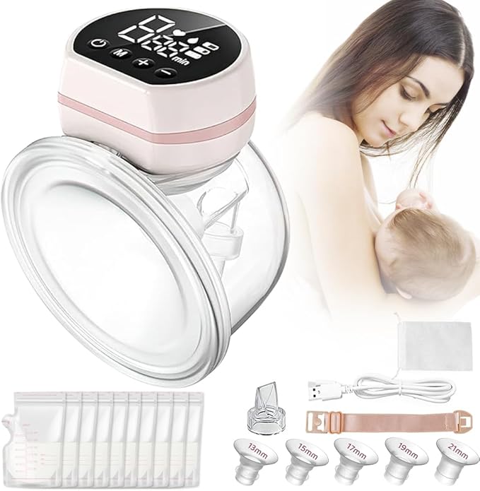 EXTRACTOR DE LECHE ELECTRICO MANOS LIBRE CON BOLSA DE LECHE GRADO B