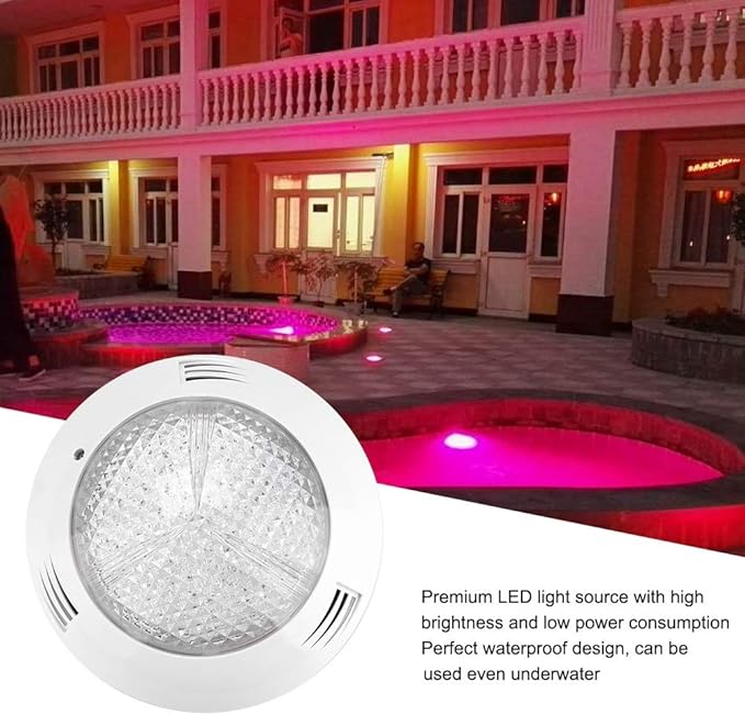 LUCES SUMERGIBLES CON CONTROL REMOTO, LUZ LA PARED LA PISCINA, AC12V 35W 360LED RGB IMPERMEABLE LUZ DE PISCINA LAMPARA SUBACUATICA MULTICOLOR PARA BAJO EL AGUA PAISAJE JARDIN FUENTES GRADO B