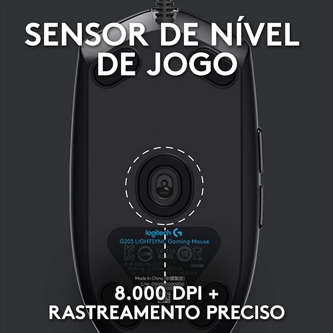 Mouse Gamer De Juego Logitech G Series Lightsync G203 Negro GRADO B - TiendaKomet México
