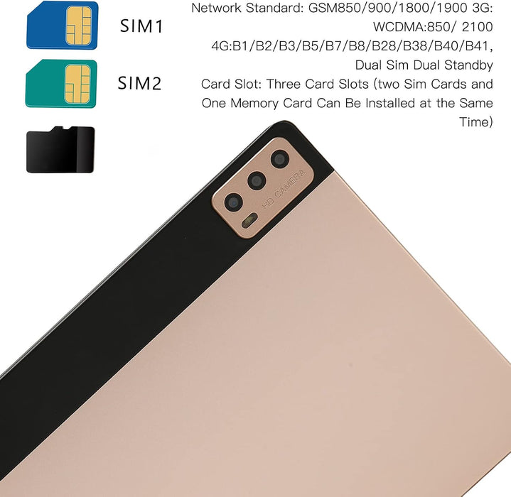 10.1 INCH TABLET 6+128GB DUAL SIM DUAL STANDBY 6000MAH TABLETS ECONOMICAS 8 NÚCLEOS ANDROID 13 WIFI+BLUETOOTH 5.0 GRADO B
