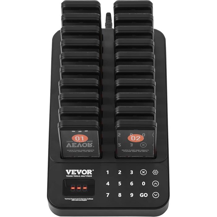 VEVOR SISTEMA DE BUSCAPERSONAS PARA RESTAURANTE NEGRO GRADO B
