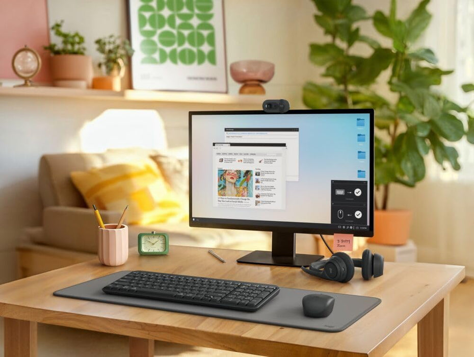 TECLADO Y MOUSE BLUETOOTH LOGITECH MK250 MOUSE NEGRO TECLADO NEGRO GRADO A