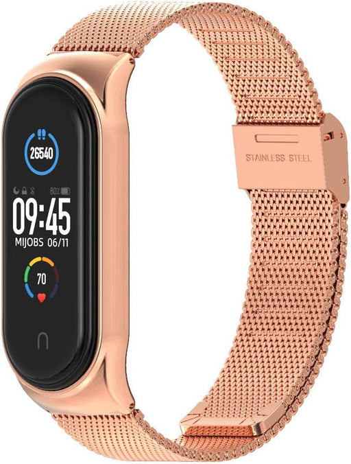 correa acero inoxidable para xiaomi mi band COLOR ROJO 6 5 4 3   2 mica 1  GRADO A - TiendaKomet México