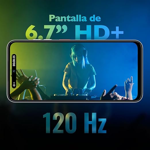 Nubia Smartphone Music 2 Multicolor 6.7 120hz, Triple Bocina Sonido EstÃ©reo 600%+, CÃ¡mara 50mp Y 256gb+8gb Ram (4gb + 4gb DinÃ¡mica), BaterÃ­a 5000mah Pop Art GRADO A