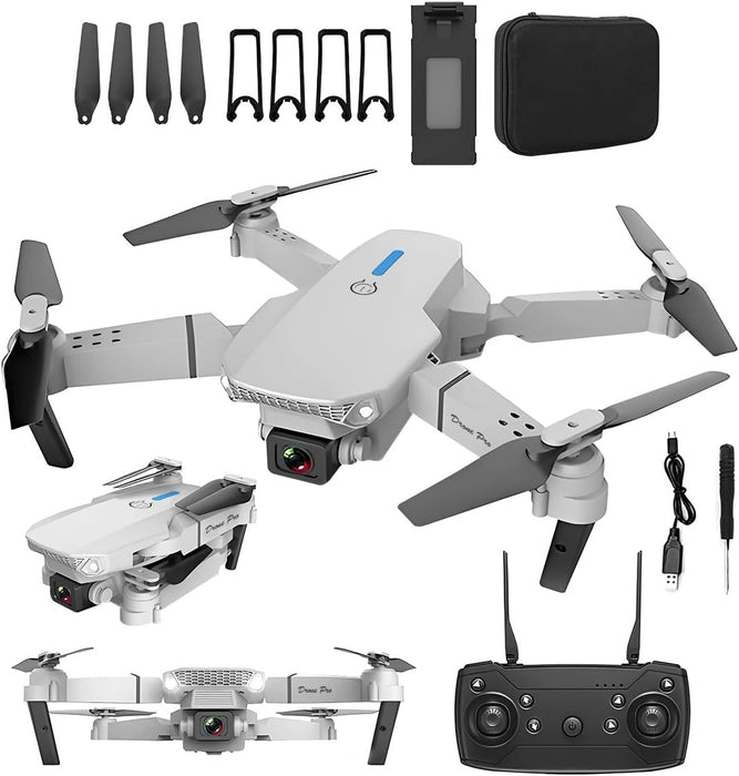 MINI DRONE CON CÁMARA 4K, DRONES CONTROL PLEGABLE REMOTO DE VISUALIZACIÓN CON 2 BATERÍAS, POSICIONAMIENTO DEL FLUJO ÓPTICO, DRON PARA PRINCIPIANTES, ADOLESCENTES Y ADULTOS REGALO, NEGRO GRADO B