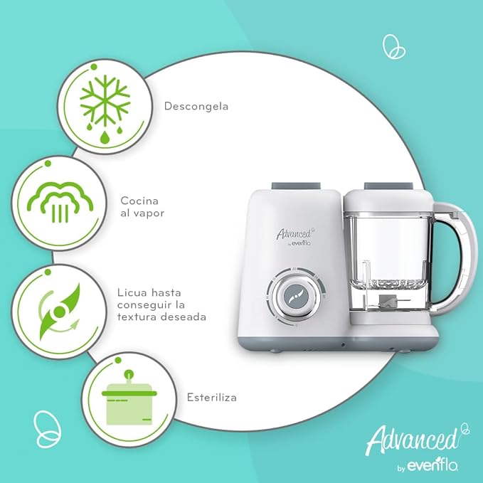 Advanced by Evenflo, Multiprocesador de Alimentos 4 en 1  GRADO A