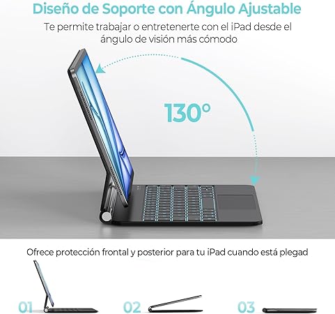 IPAD PRO 11 PULGADAS Y IPAD AIR 10.9 PULGADAS, FUNDA CON TECLADO IPAD INALAMBRICA