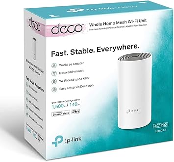 TP-LINK SISTEMA WI-FI MESH ROUTER AC1200 DECO E4(1-PACK) COLOR BLANCO GRADO A