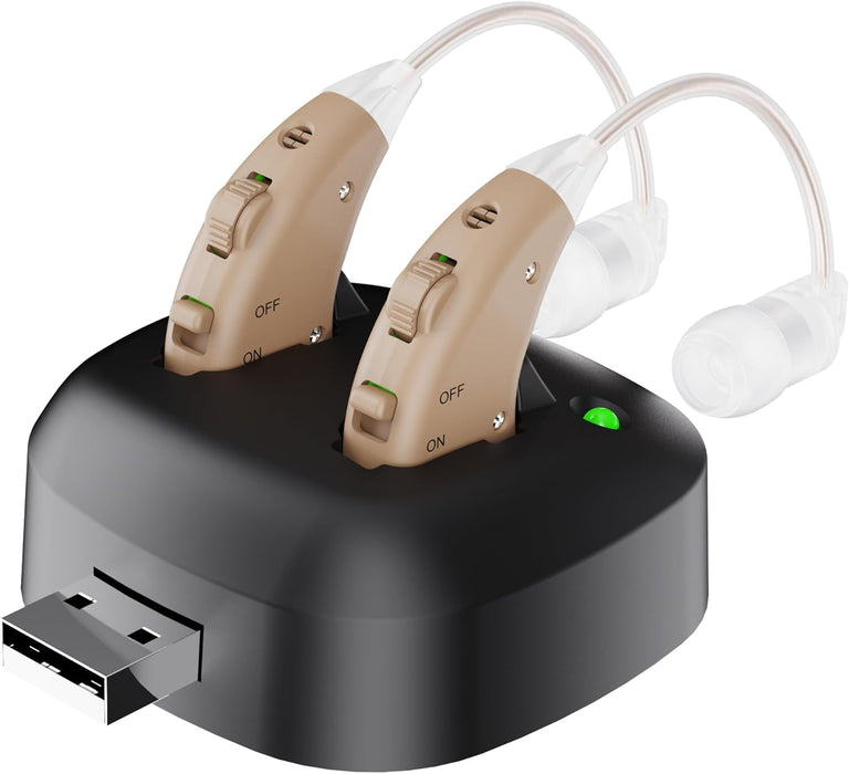 Amplificadores Auditivos Digitales Recargables (Par / Set de 2) | Grado A