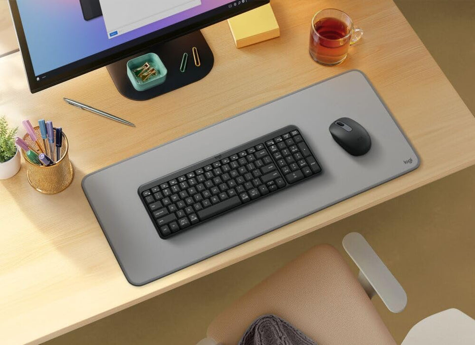 TECLADO Y MOUSE BLUETOOTH LOGITECH MK250 MOUSE NEGRO TECLADO NEGRO GRADO A