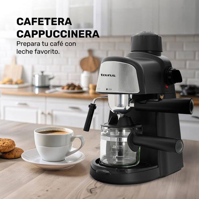 CAFETERA CAPPUCCINERA VIENA DE TAURUS CON ESPUMADOR DE LECHE GRADO A