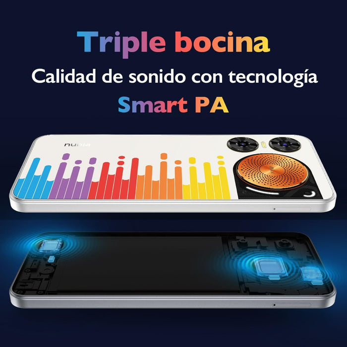 NUBIA SMARTPHONE MUSIC 2 |120 HZ| 256GB+8GB RAM(4GB+4GB DINAMICA) BLANCO BLANCO GRADO A