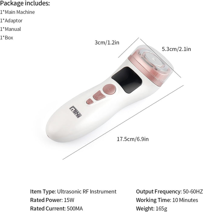 DISPOSITIVO FACIAL ANTIENVEJECIMIENTO MINI HIFU 2.0 RF EMS - GRADO B