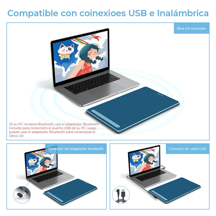 Tableta Grafica Drawing Deco Lw Con Bluetooth De Coloresxp-p 1 GRADO A