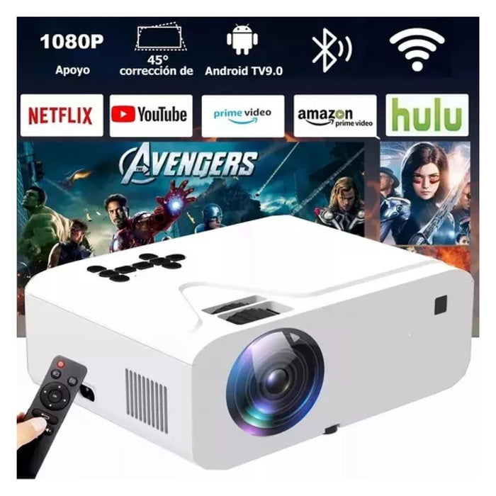 Proyectores Android Mini Portatil Bluetooth Wifi Baratos 4k GRADO A NEGRO