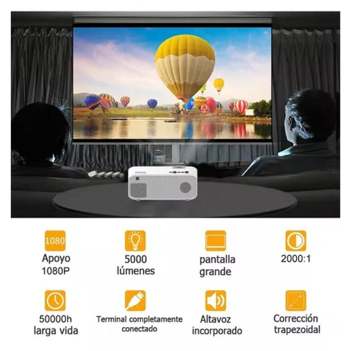 Proyectores Android Mini Portatil Bluetooth Wifi Baratos 4k GRADO A NEGRO