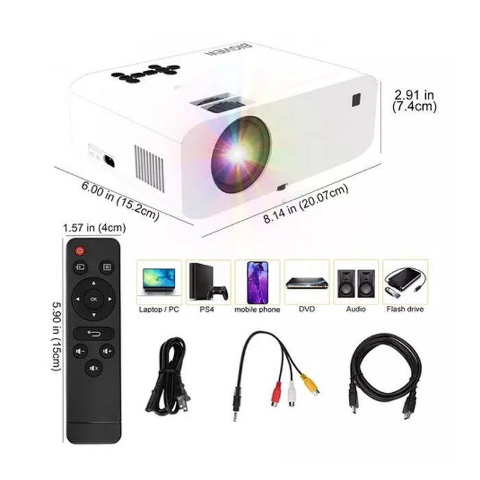 Proyectores Android Mini Portatil Bluetooth Wifi Baratos 4k GRADO A NEGRO