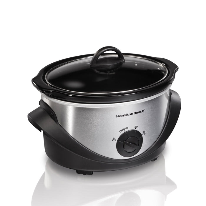 Olla De Lenta Cocción Hamilton Beach 3.8 Litros Plateada GRADO B