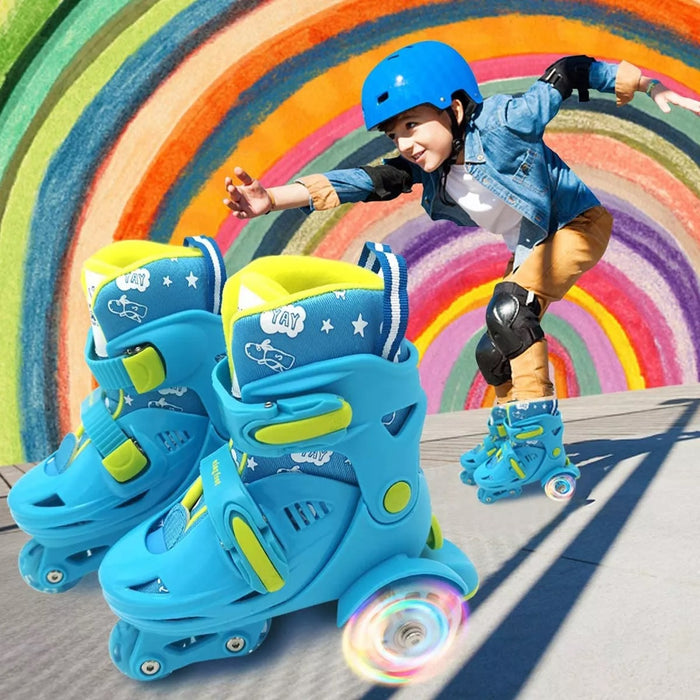 Patines Para Niños Principiantes Ajustables Con Freno En Led grado B