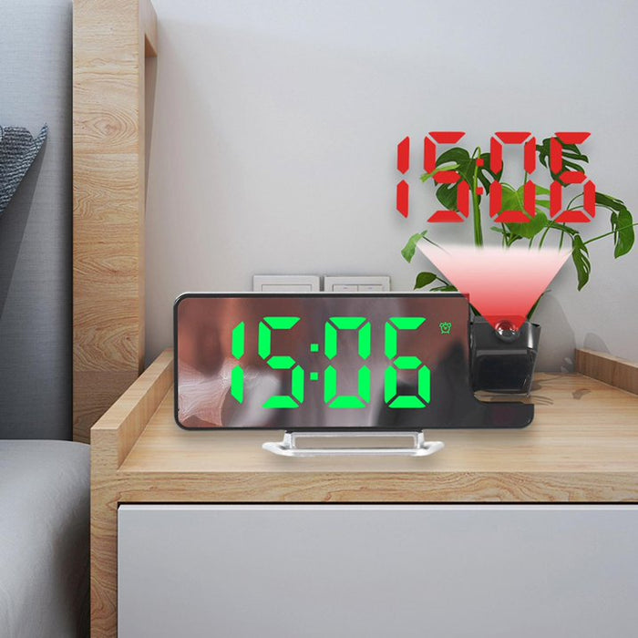 Reloj Despertador Digital con Proyección y Pantalla de Espejo GRADO A