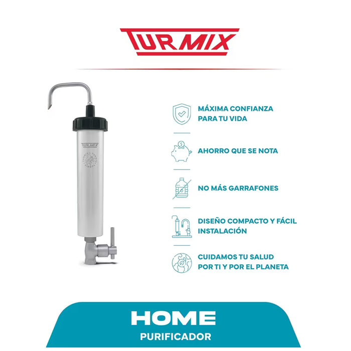 PURIFICADOR DE AGUA TURMIX DOMESTICO PLATEADO GRADO B