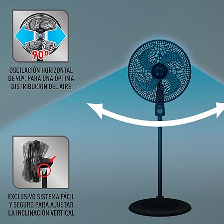 Ventilador T-fal 2 En 1 (pedestal O Pared) Silence Force De 18 Con Repelente 3 Velocidades GRADO A