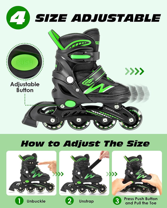 Patines En Línea Para Niños, Niñas Y Niños, Grado B