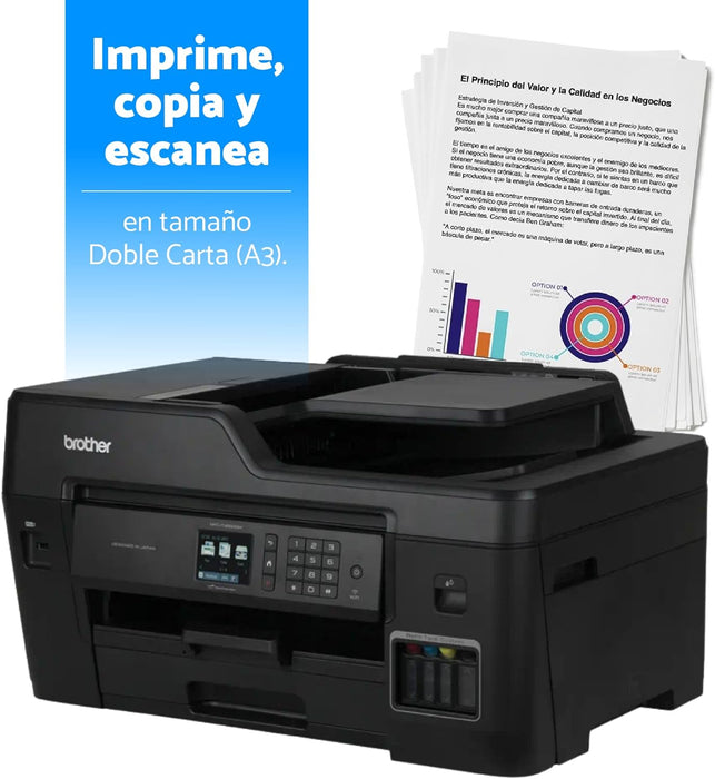 BROTHER MFC-T4500DW – MULTIFUNCIONAL 3 EN 1 – TAMAÑO DOBLE CARTA – GRADO B (SCANNER ATORADO – ENCIENDE – PARA REPARACIÓN)