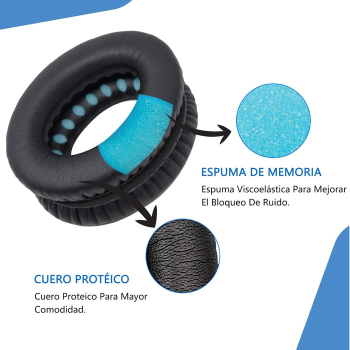 almohadllas de audafonos pbose quetcomfort qc35  qc25 2