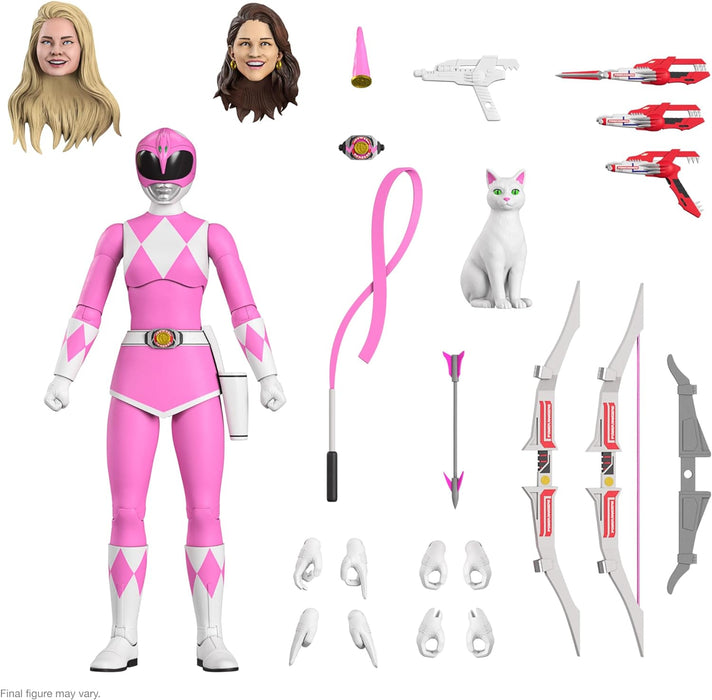 Figura de Colección Super7 Ultimates! Mighty Morphin Power Rangers - Pink Ranger | Grado B ✨