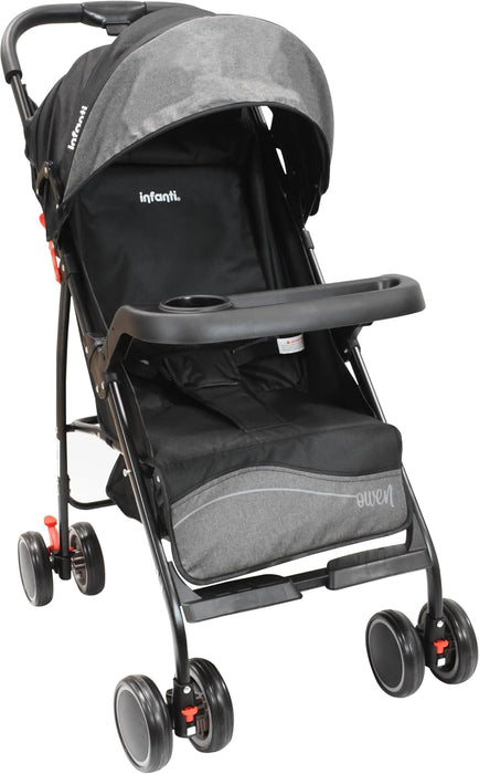 INFANTI CARRIOLA OWEN COMPACTA Y PLEGABLE COLOR NEGRO GRADO A