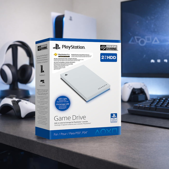 DISCO DURO EXTERNO SEAGATE GAMING BLANCO PS5 5TB STLV5000100 GRADO A