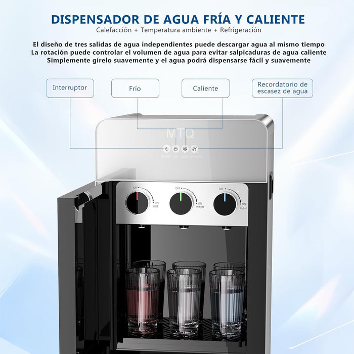 DISPENSADOR DE AGUA ENFRIADOR GARRAFON OCULTO DESPACHADOR 3 2 GRADO A