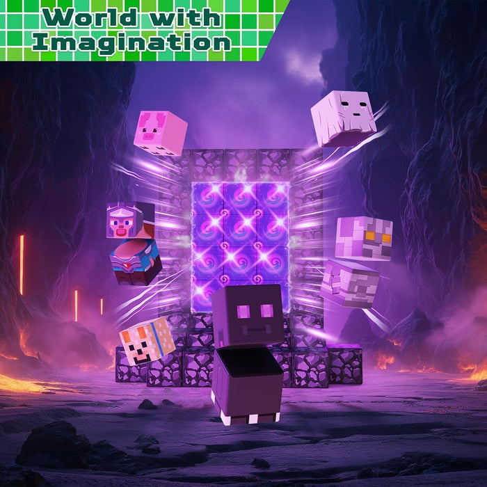 JUEGO BLOQUES PARA ARMAR MAGNÉTICOS MINECRAFT 2,5 CM REGALO 300 PIEZAS, TEMA DEL JUGUETE BOSQUE INFERNAL, JUGUETES SENSORIALES MONTESSORI, EL REGALO PERFECTO PARA LOS NIÑOS EN ESTAS FIESTAS. 6 GRADO B
