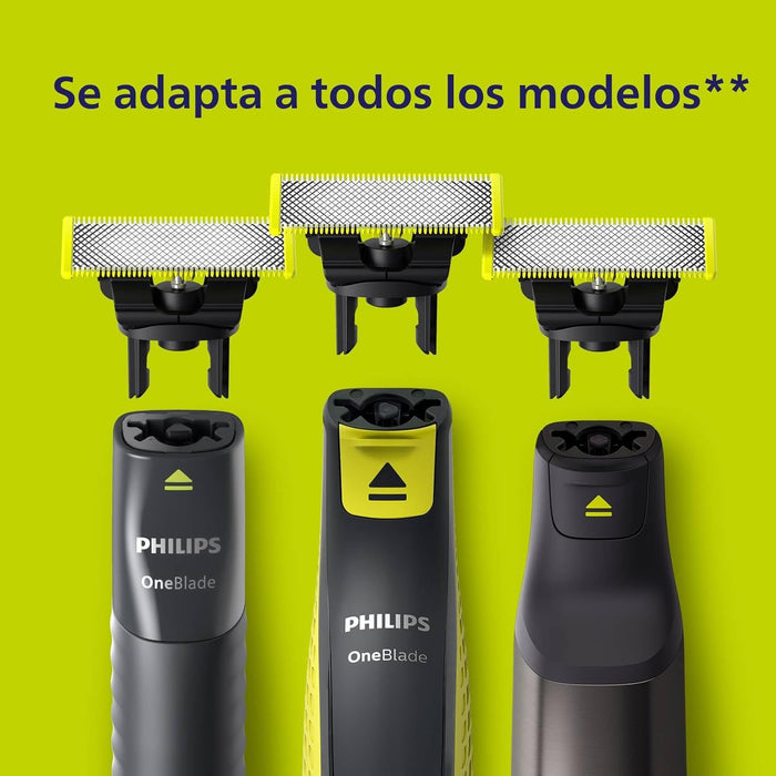 3pcs Repuesto Cuchilla Rasuradora Para Philips One Blade Qp GRADO B