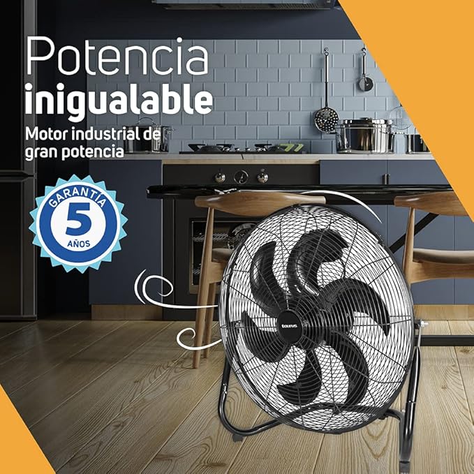 Taurus Flash | Circulador de Aire Metálico Industrial de Alta Velocidad | Piso y Pared GRADO B