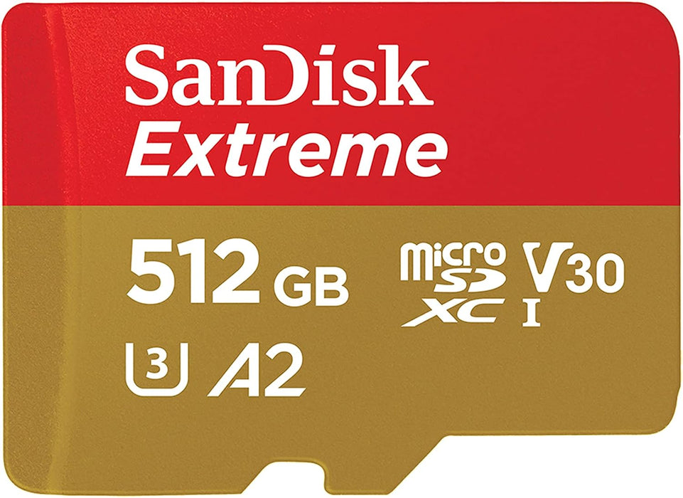 Tarjeta de Memoria microSDXC SanDisk Extreme 512GB UHS-I (con Adaptador) | Grado B