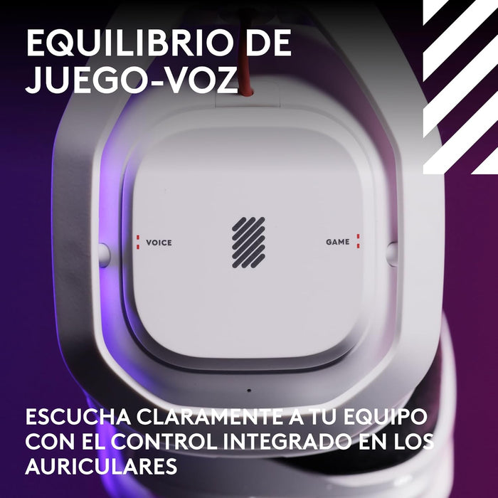 Logitech G Astro A50 Lightspeed - Auriculares inalámbricos para Juegos + estación Base (Gen 5), grafeno Pro-G, conmutación de 3 Sistemas, USB-C a Xbox, PS5, PC/Mac o Nintendo Switch, Bluetooth, Blanco Grado B
