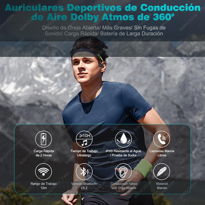 📈 Audífonos Deportivos Xundd B010 (Negro) | Conducción Ósea Profesional (Grado A) 💎🚀