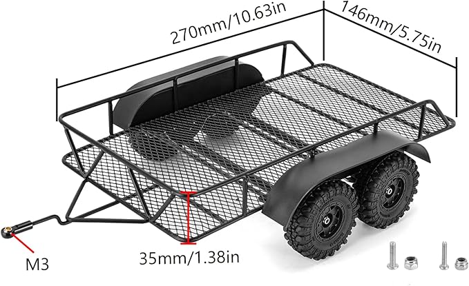 Remolque RC KIT Cama Plana Metal GENERIC Grado B
