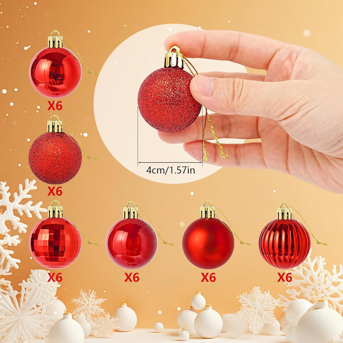 36PZAS ESFERAS NAVIDEÑAS DE 4 CM