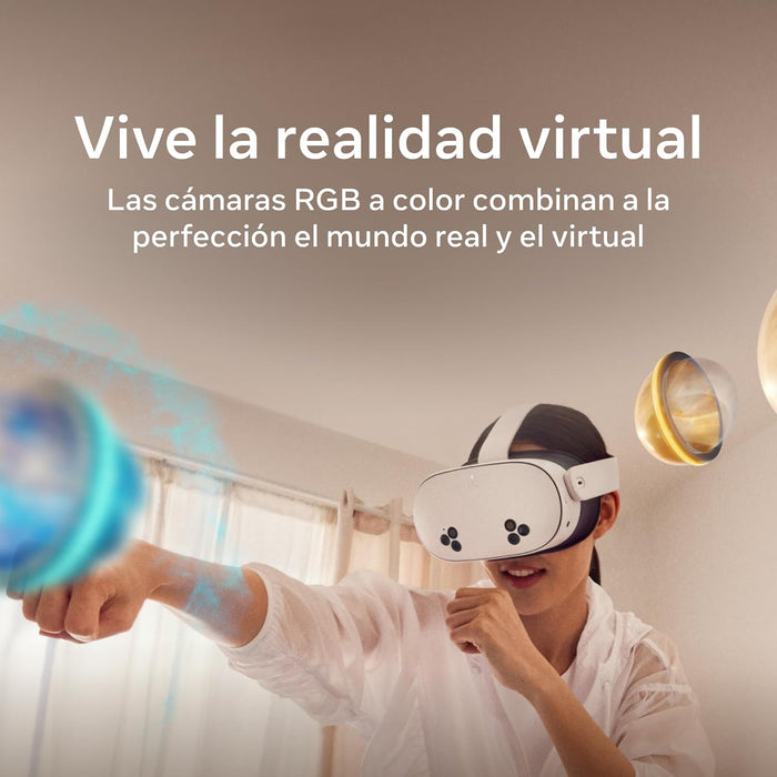 META QUEST 3S 128 GB SUMÃ©RGETE EN LA REALIDAD VIRTUAL MILES DE EXPERIENCIAS INMERSIVAS VISOR TODO EN UNO GRADO B