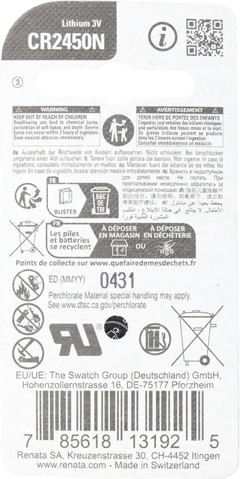 Renata 1 Pieza Original Pila Control Reloj 3v